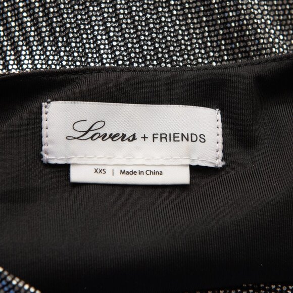 Lovers & Friends Naomi Dress Maxi Evening Sleeveless Metallic Gown Silver XXS - Picture 3 of 8